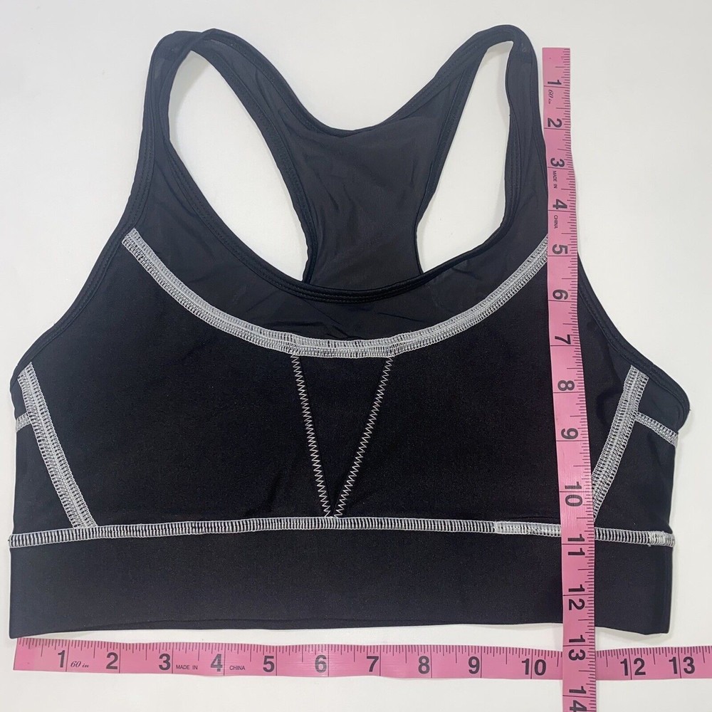 Alala Revolve Surf Sports Bra Racer Back Black Contrast Stitching Size Medium - Picture 7 of 7